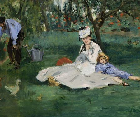 Zakito Posters Plakat 60x50 Rodzina Monetów w swoim ogrodzie w Argenteuil Edouard Manet