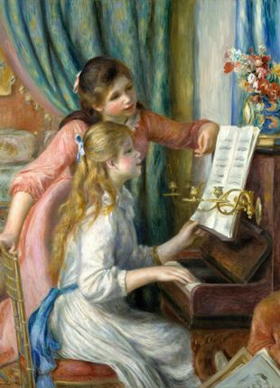 Zakito Posters Plakat 20,5x28,4 Dwie młode dziewczyny przy fortepianie Auguste Renoir