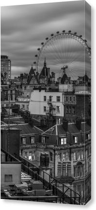 Zakito Posters Obraz 40x90cm Pejzaż miejski Londynu z kołem milenijnym Assaf Frank