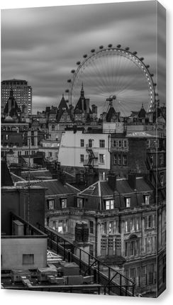 Zakito Posters Obraz 50x90cm Pejzaż miejski Londynu z kołem milenijnym Assaf Frank