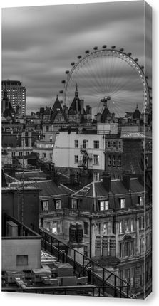 Zakito Posters Obraz 50x100cm Pejzaż miejski Londynu z kołem milenijnym Assaf Frank