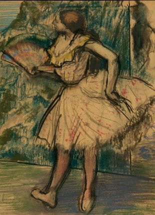 Zakito Posters Plakat 20,5x28,4 Tancerz z fanem Edgar Degas