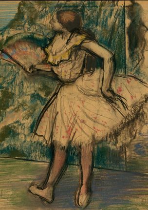 Zakito Posters Plakat 21x29,7 Tancerz z fanem Edgar Degas