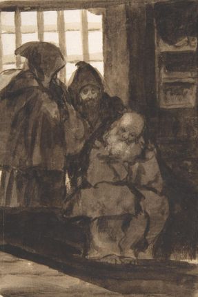 Zakito Posters Plakat 20x30 Mnisi we wnętrzu Goya