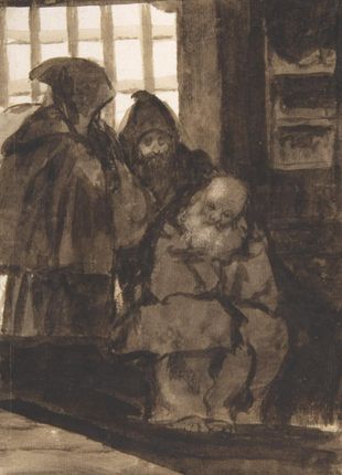 Zakito Posters Plakat 20,5x28,4 Mnisi we wnętrzu Goya