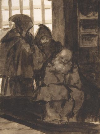 Zakito Posters Plakat 30x40 Mnisi we wnętrzu Goya