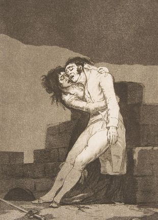 Zakito Posters Plakat 20,5x28,4 Płyta 10 z &quot;Los Caprichos&quot;: Miłość i śmierć Goya