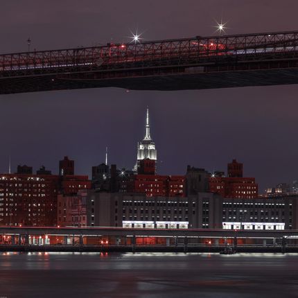 Zakito Posters Plakat 80x80cm Wieczorny widok na panoramę Dolnego Manhattanu Assaf Frank