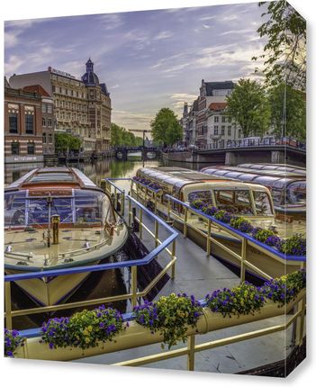 Zakito Posters Obraz 40x50cm Zacumowane łodzie w Amsterdamie Assaf Frank