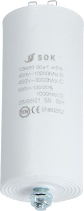 Neoprofi KL6S1U34DR Kondensator Rozruchowy CBB60 80UF 400-500V 