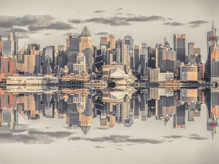 Zakito Posters Plakat 80x60cm Panoramiczny widok na panoramę Dolnego Manhattanu Assaf Frank
