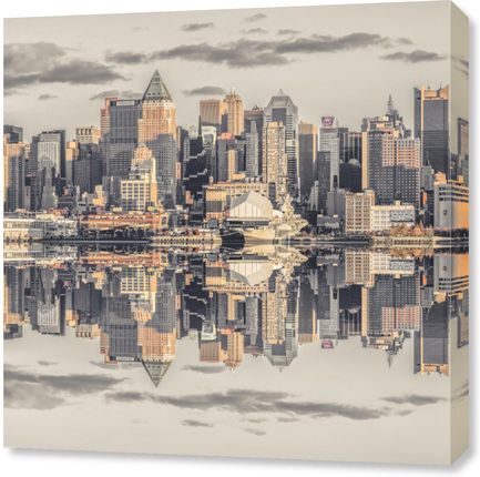 Zakito Posters Obraz 70x70cm Panoramiczny widok na panoramę Dolnego Manhattanu Assaf Frank