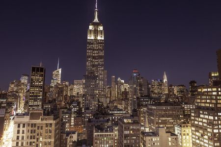 Zakito Posters Plakat 45x30cm Nowy Jork Manhattan skyline z Empire State building Assaf Frank
