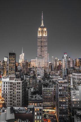 Zakito Posters Plakat 20x30cm Empire State Building z Nowym Jorkiem Manhattan skyline z wieżowcami 5 Assaf Frank