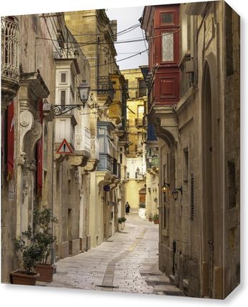 Zakito Posters Obraz 40x50cm Wąska uliczka wśród tradycyjnych maltańskich domów w Birgu 2 Assaf Frank