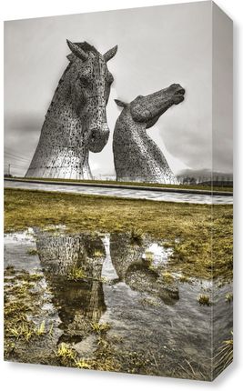 Zakito Posters Obraz 30x50cm Posąg konia kelpies w parku Helix w Falkirk Assaf Frank