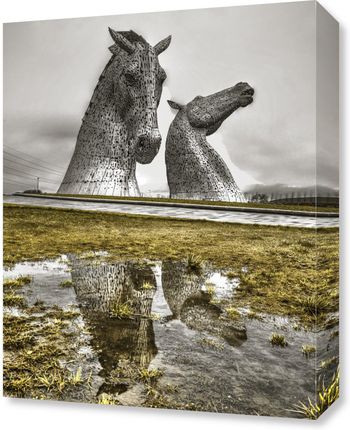 Zakito Posters Obraz 40x50cm Posąg konia kelpies w parku Helix w Falkirk Assaf Frank