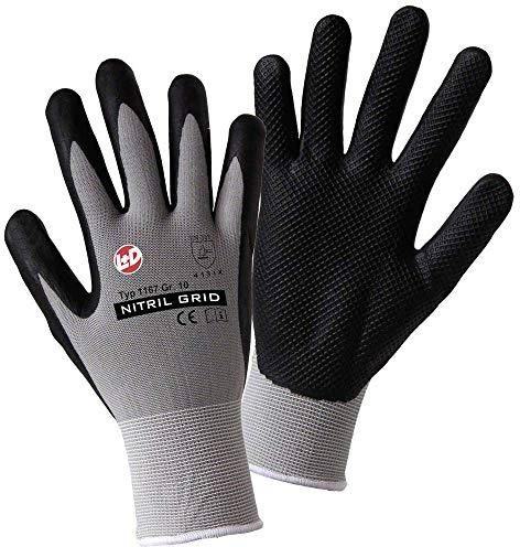HYTAMA TOOLS GUANTI DA LAVORO IN NYLON CON PALMI SPALMATI IN NITRILE