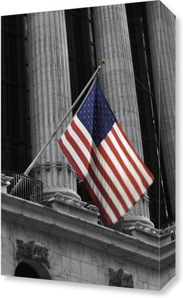 Zakito Posters Obraz 30x50cm Flaga USA wywieszona na nowojorskiej giełdzie Assaf Frank