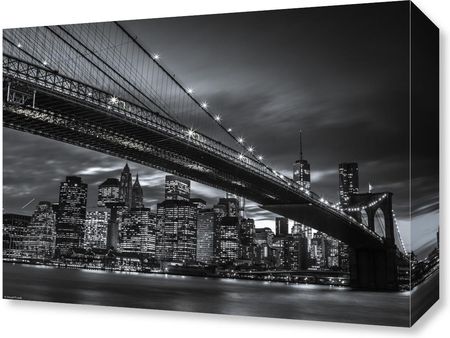 Zakito Posters Obraz 40x30cm Most Brookliński i panorama dolnego Manhattanu o zmierzchu 4 Assaf Frank