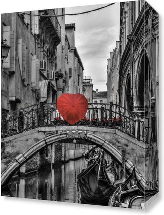 Zakito Posters Obraz 30x40cm Parasol w kształcie serca na mostku Assaf Frank