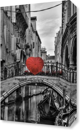 Zakito Posters Obraz 30x50cm Parasol w kształcie serca na mostku Assaf Frank