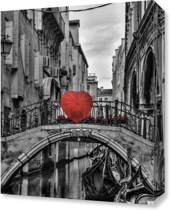 Zakito Posters Obraz 40x50cm Parasol w kształcie serca na mostku Assaf Frank