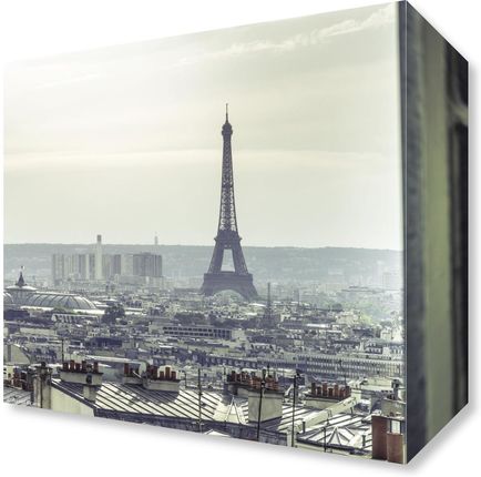 Zakito Posters Obraz 20x20cm Wieża Eiffla widziana przez okno mieszkania na Montmartre 2 Assaf Frank