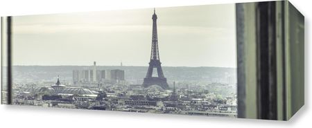 Zakito Posters Obraz 50x20cm Wieża Eiffla widziana przez okno mieszkania na Montmartre 2 Assaf Frank