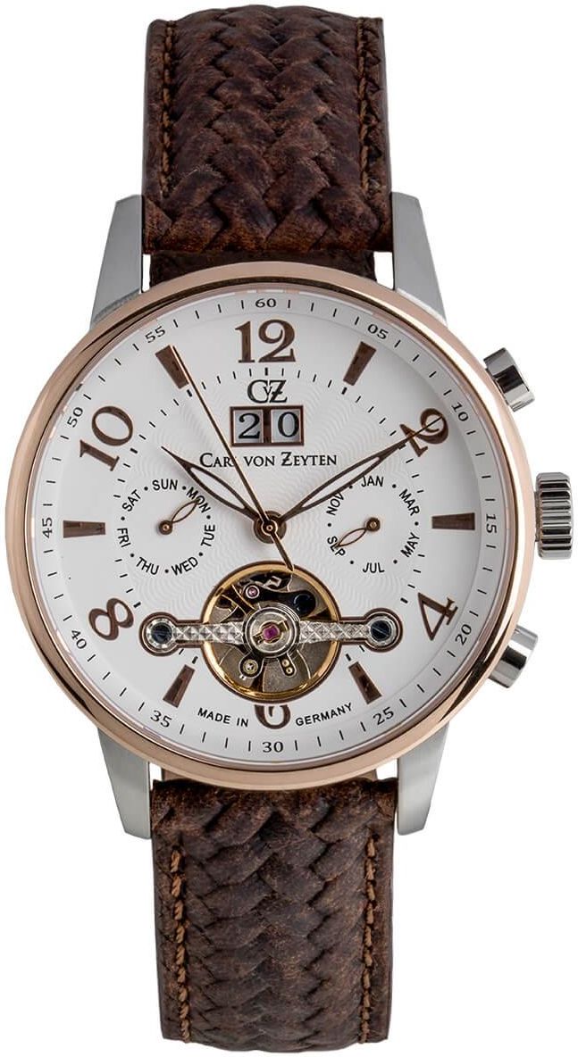 Carl von Zeyten CVZ0063BLS Freiburg Automatico Dual Time Orologio Uomo