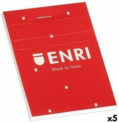 Enri Notes Z Nadrukiem Czerwony A4 80 Kartki 5szt.