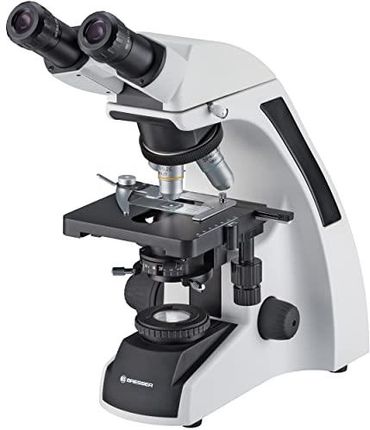Bresser Binokularowy Mikroskop Science Tfm 201 Bino Powiększenie 40 1000X Z Oświetleniem Węglowym Współosiowym Stołem Krzyżowym I Bardzo Jasnym Oświ
