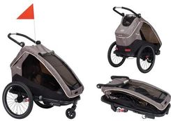 Zdjęcie Przyczepka rowerowa dzieci XLC MONO S BS C09 2w1 wózek składana amortyzacja - Żary