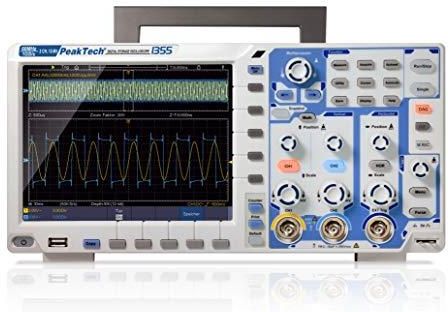 Peaktech P 1355 2 Channel Storage Oscilloscope 60 Mhz Max. 1 Gs/S And 12 Bit A/D With Usb Lan Interface & 8" Touch Screen Memory Depth 40 Million
