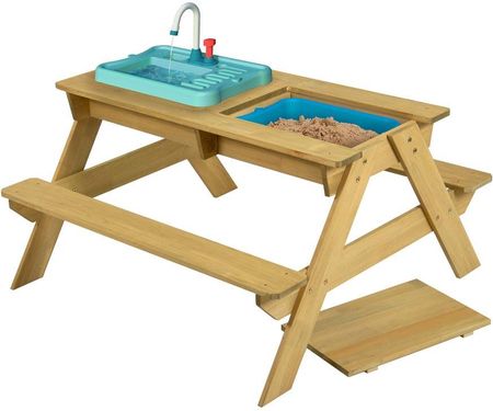 Tp Toys Drewniany Stół Do Zabawy Dla Dzieci Z Umywalką I Piaskownicą