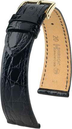 Hirsch Pasek ze skóry krokodyla zwężany do zegarka - Genuine Croco 18900850-1-13 - 13 mm