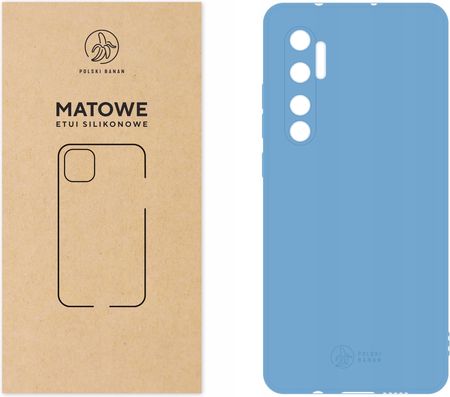 Polski Banan Etui Matowe do Xiaomi Mi Note 10 Lite błękitne