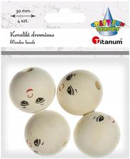 Zdjęcie Korale drewniane 30mm op 4szt. Smile Craft-Fun 13320637915 - Barwice