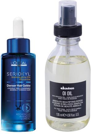 L'Oréal Professionnel Serioxyl Denser Hair Gelee And Oi Oil Zestaw: Żelowe Serum Zagęszczające Włosy 90Ml + Olejek Do Włosów 135Ml