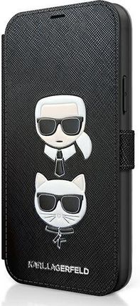Karl Lagerfeld Klflbkp12Ssakickcbk Iphone 12 Mini 5,4" Czarny/Black Book Saffiano & Choupette