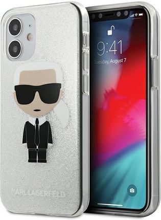 Karl Lagerfeld Klhcp12Spcutriksl Iphone 12 Mini 5,4" Srebrny/Silver Hardcase Glitter Ikonik