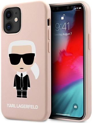 Karl Lagerfeld Klhcp12Sslfkpi Iphone 12 Mini 5,4" Hardcase Jasnoróżowy/Light Pink Silicone Iconic