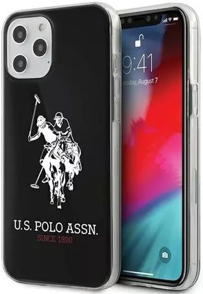 U.S. Polo Etui Na Telefon Us Ushcp12Ltpuhrwh Do Apple Iphone 12 Pro Max Czarny/Black Shiny Big Logo