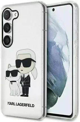 Karl Lagerfeld Etui Ochronne Na Telefon Klhcs23Shnkctgt Do Samsung Galaxy S23 S911 Transparent Hardcase Gliter Karl&Choupette