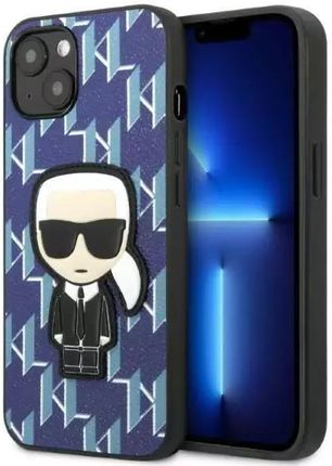 Karl Lagerfeld Etui Ochronne Na Telefon Klhcp13Spmnikbl Do Apple Iphone 13 Mini 5,4" Hardcase Niebieski/Blue Monogram Ikonik Patch