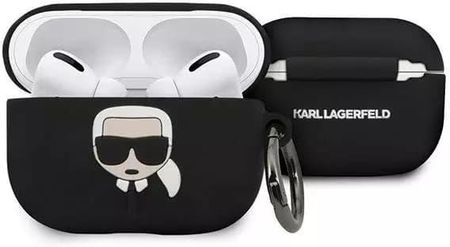 Karl Lagerfeld Klacapsilglbk Airpods Pro Cover Czarny/Black Silicone Ikonik