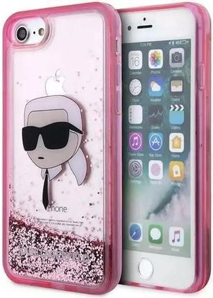 Karl Lagerfeld Etui Ochronne Na Telefon Klhci8Lnkhcp Do Apple Iphone 7/8/ Se 2020/2022 Różowy/Pink Hardcase Glitter Head