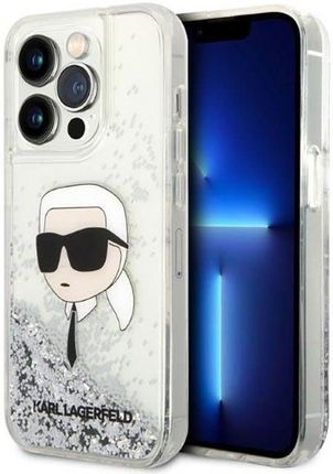 Karl Lagerfeld Liquid Glitter Nft Karl'S Head - Etui Iphone 14 Pro (Srebrny)
