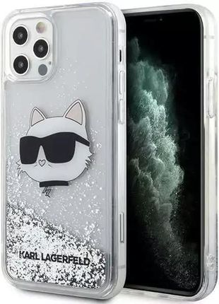 Karl Lagerfeld Etui Ochronne Na Telefon Klhcp12Mlnchcs Do Apple Iphone 12 /12 Pro 6,1" Srebrny/Silver Hardcase Glitter Choupette Head