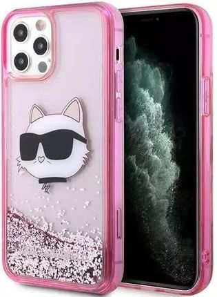 Karl Lagerfeld Etui Ochronne Na Telefon Klhcp12Mlnchcp Do Apple Iphone 12 /12 Pro 6,1" Różowy/Pink Hardcase Glitter Choupette Head
